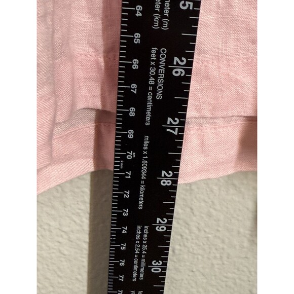Edward Woman PINK EMBROIDERED IRISH LINEN BLOUSE TOP Split Hem Tunic Size 1X - Picture 10 of 12